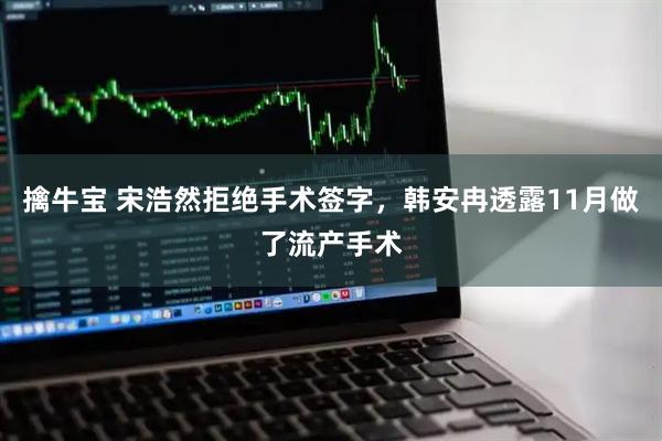 擒牛宝 宋浩然拒绝手术签字，韩安冉透露11月做了流产手术